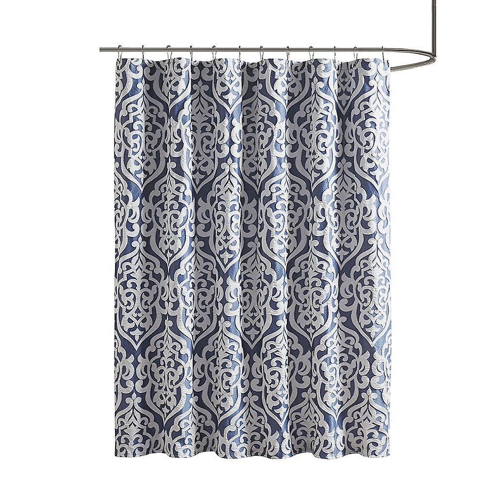 Luxury textured jacquard shower curtain