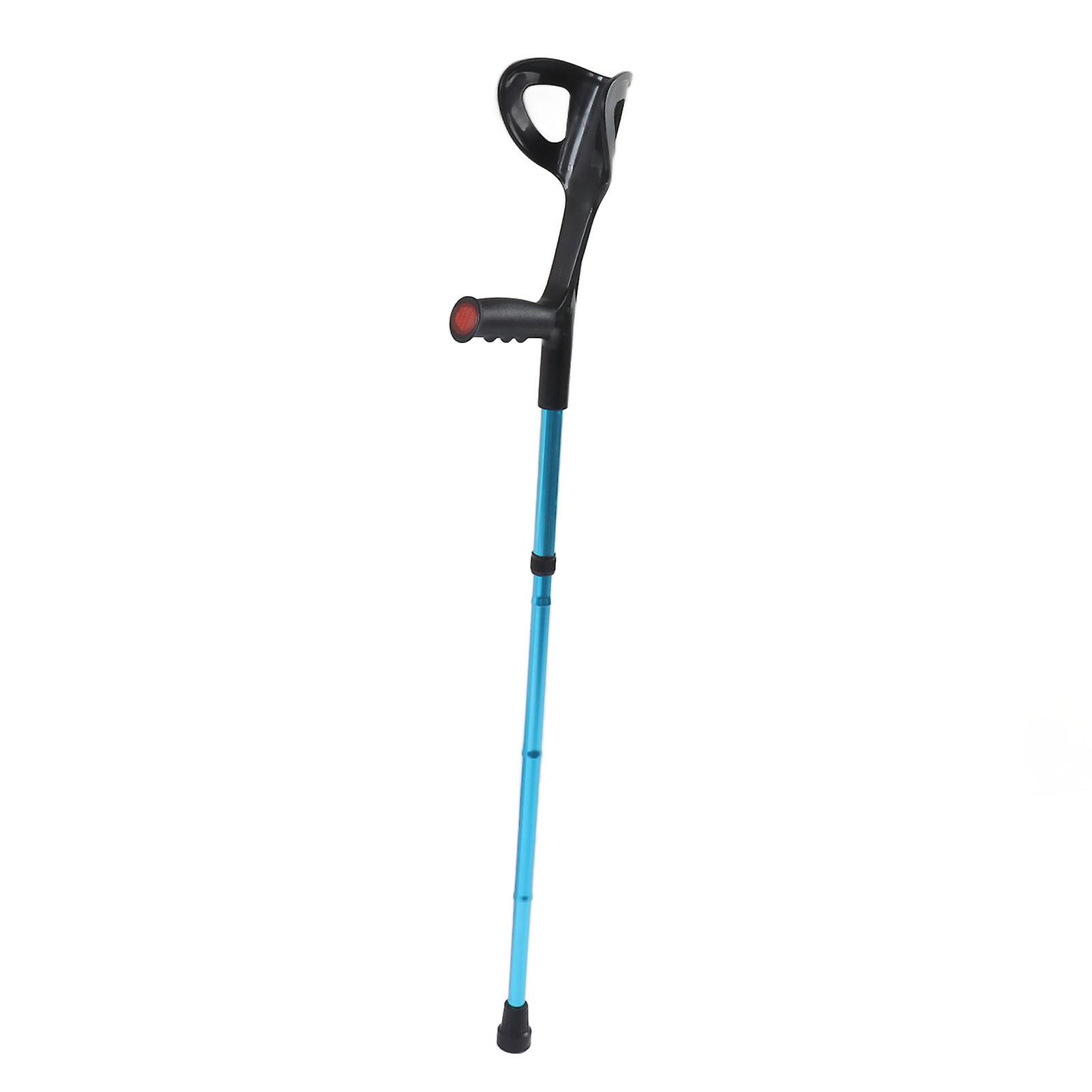 Foldable Blue Walking Cane Stick, Adjustable Forearm Crutch 16.4oz