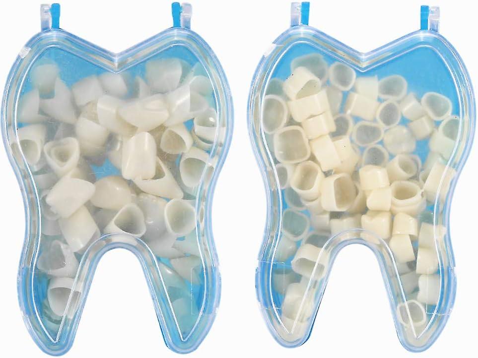 100個の歯冠、2種類のサイズの異なる歯の一時的な抵抗可能な歯冠口腔ケア前歯冠(前歯と後歯セット)