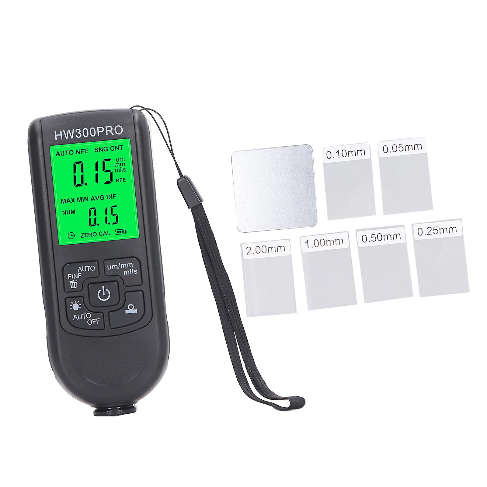 Coating Thickness Gauge High Accuracy Paint Depth Gauge Meter Antislip Thickness Meter Gauge Black