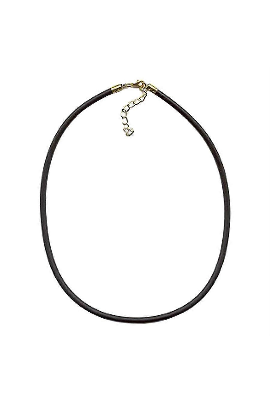 Necklace 4mm Rubber Clasp Gold-plated - Gl00773-90