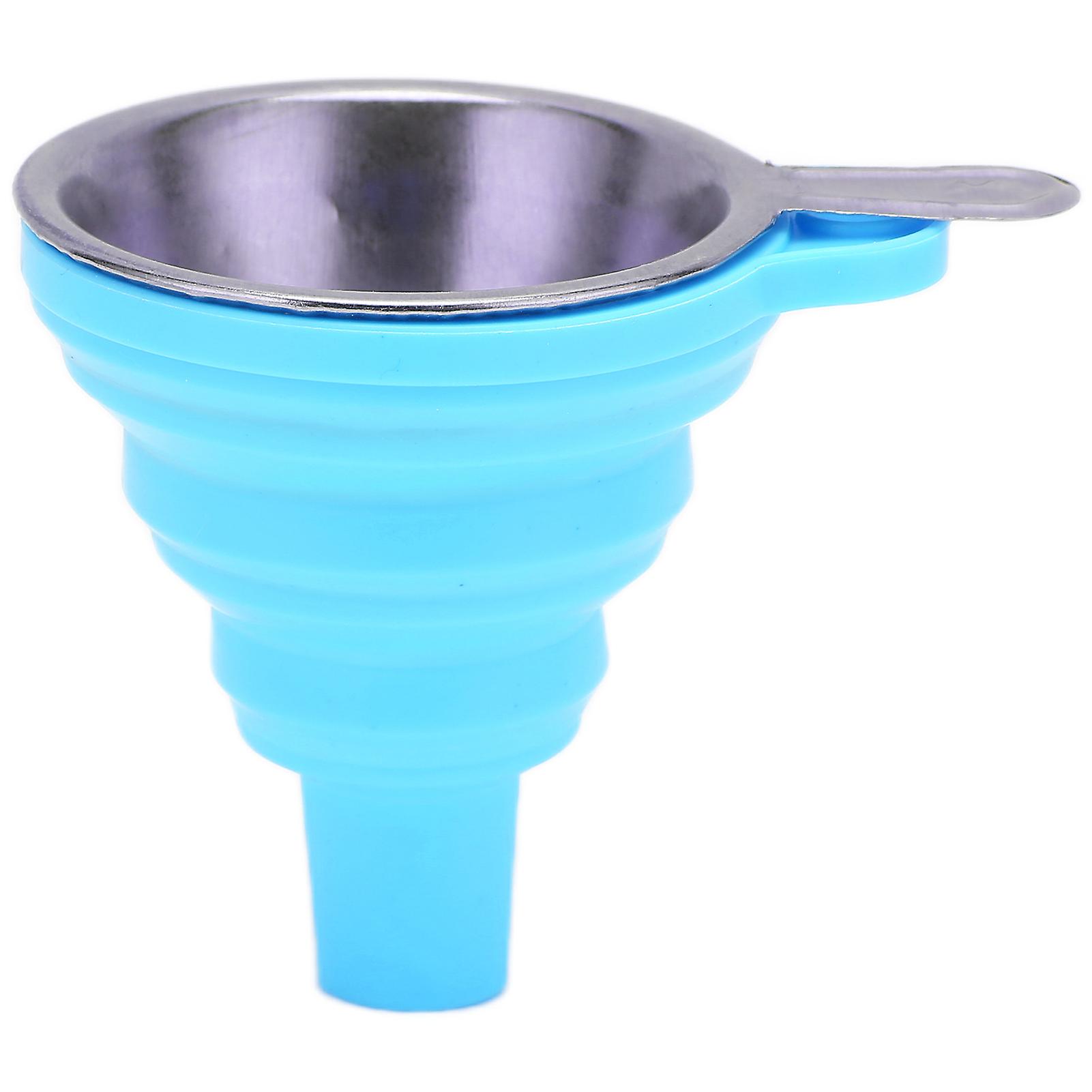 Filter Funnel Effectively Filter Impurities Wide Mouth Design Foldable No Residue Three Dimensional Printer AccessoriesBlue