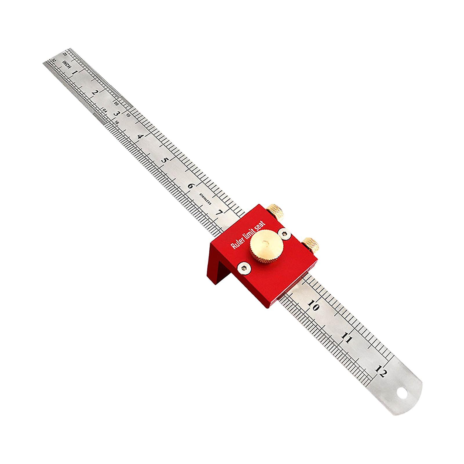 Woodworking Scriber Ruler 90 Degree Marking Ruler Layout Tools Woodworking Line Ruler Gauge for Industrial Drawing Engineers