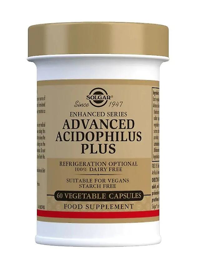 Solgar Advanced Acidophilus Plus (Non-Dairy) Vegetable Capsules, 60