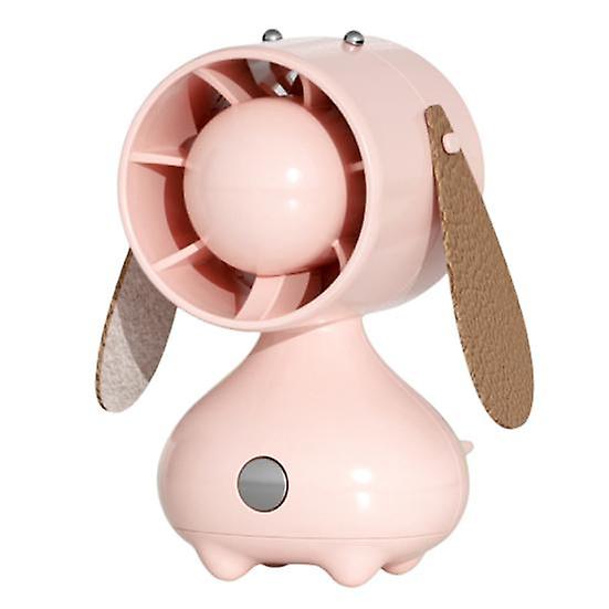 Handheld Fan Speed Adjustable Multipurpose Easy to Carry Cute Cartoon Dog Shaped Portable Small Fan for Students