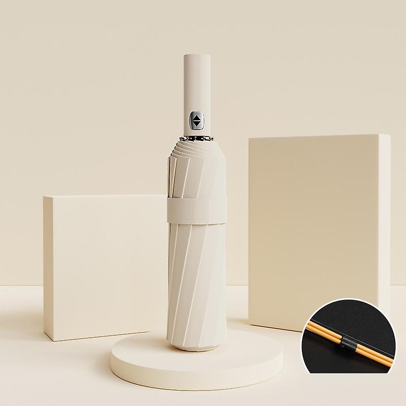 24 Bones Vinyl Fully Automatic Folding Umbrella 24 Bones