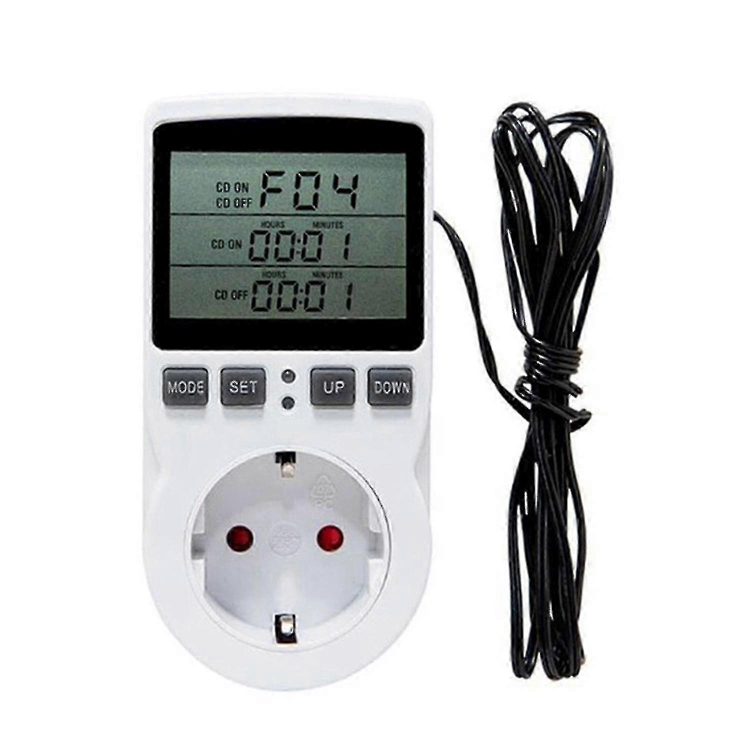 Temperature Controller 16a 230v Large Screen Lcd Display Digital Thermostat Socket Outlet For Heat M