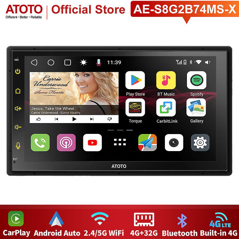 Atoto S8 Ms Android 2 Din Car Stereo 7" Qled Display Wireless Android Auto Carplay Touch Screen Gps Tracking 4g+32g Car Radio