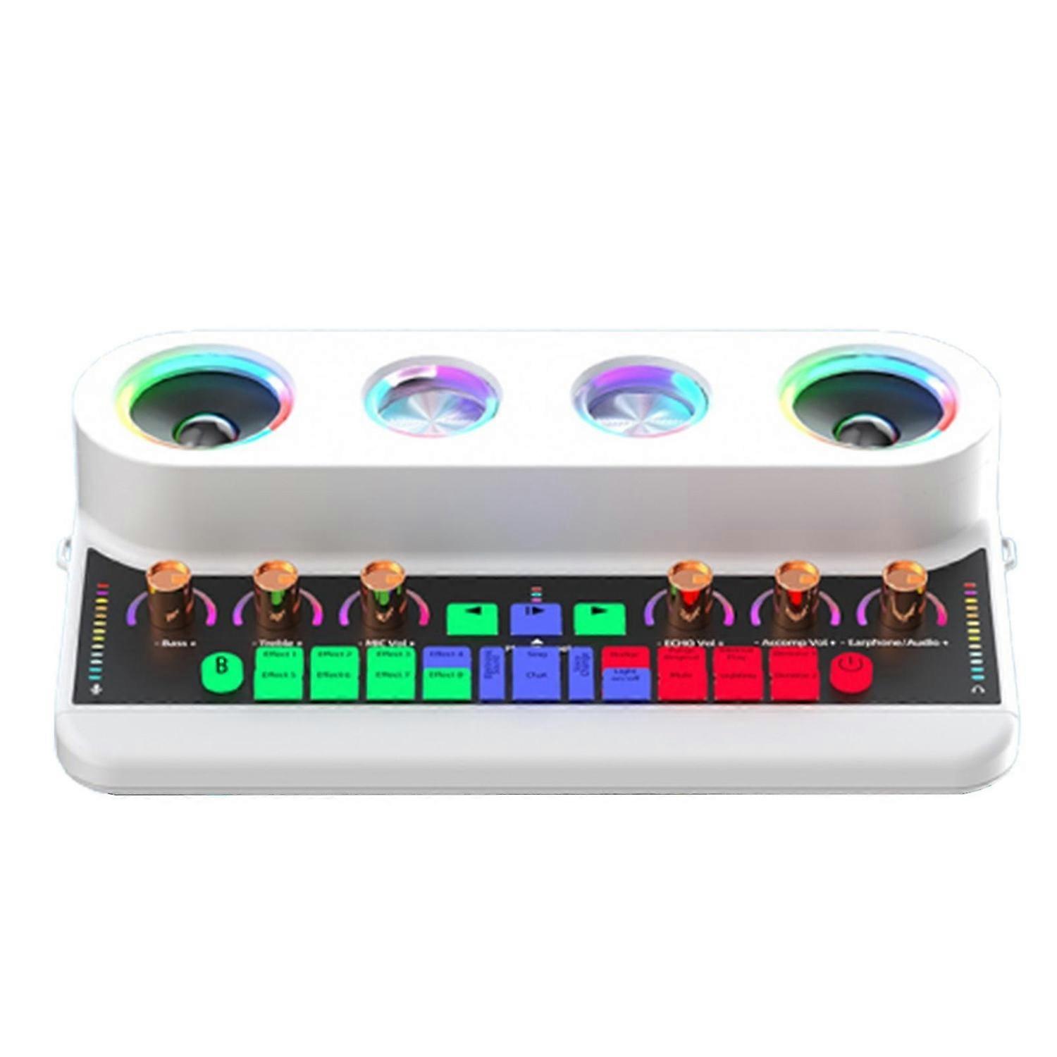 S20 Audio Sound Board Power Display Full-range Dual Speakers Sound Effects TF Card Support External 