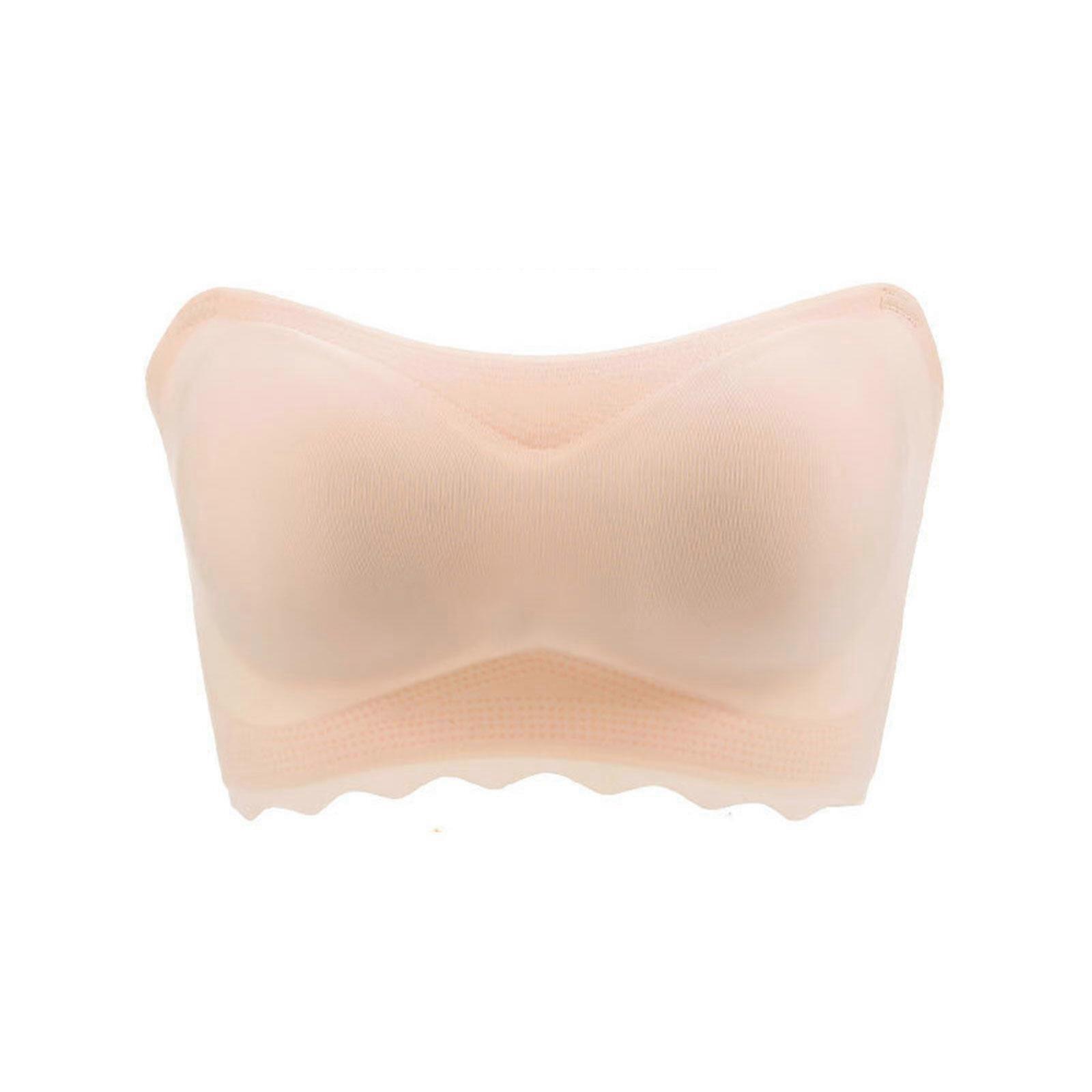 Feminino sem alças Sem sutiã underwire Esfoliação peitoral sem costura Esfoliação torácica elástica Não acolchoada Sutiã Top Multicores