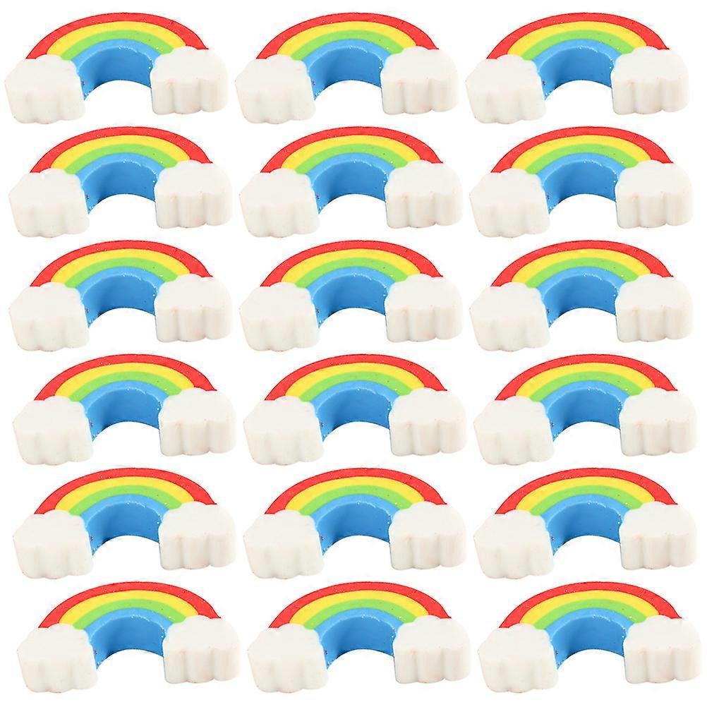 100pcs Multi-function Erasers Delicate Rainbow Erasers Portable Mini Erasers Stationery Supply