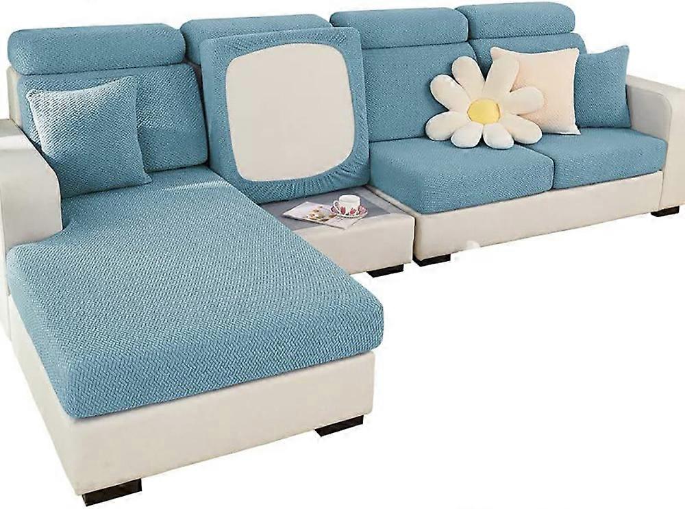 Sofa Sitzkissen Bezug Stretch Sofabezug, 1 Sitzer, L-förmiger Chaiselongue-Möbelschutz