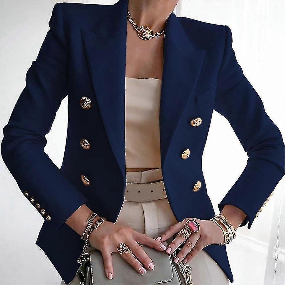 Women's Suit Short Jacket Solid Color Business Commuter Jacket Daily Wear