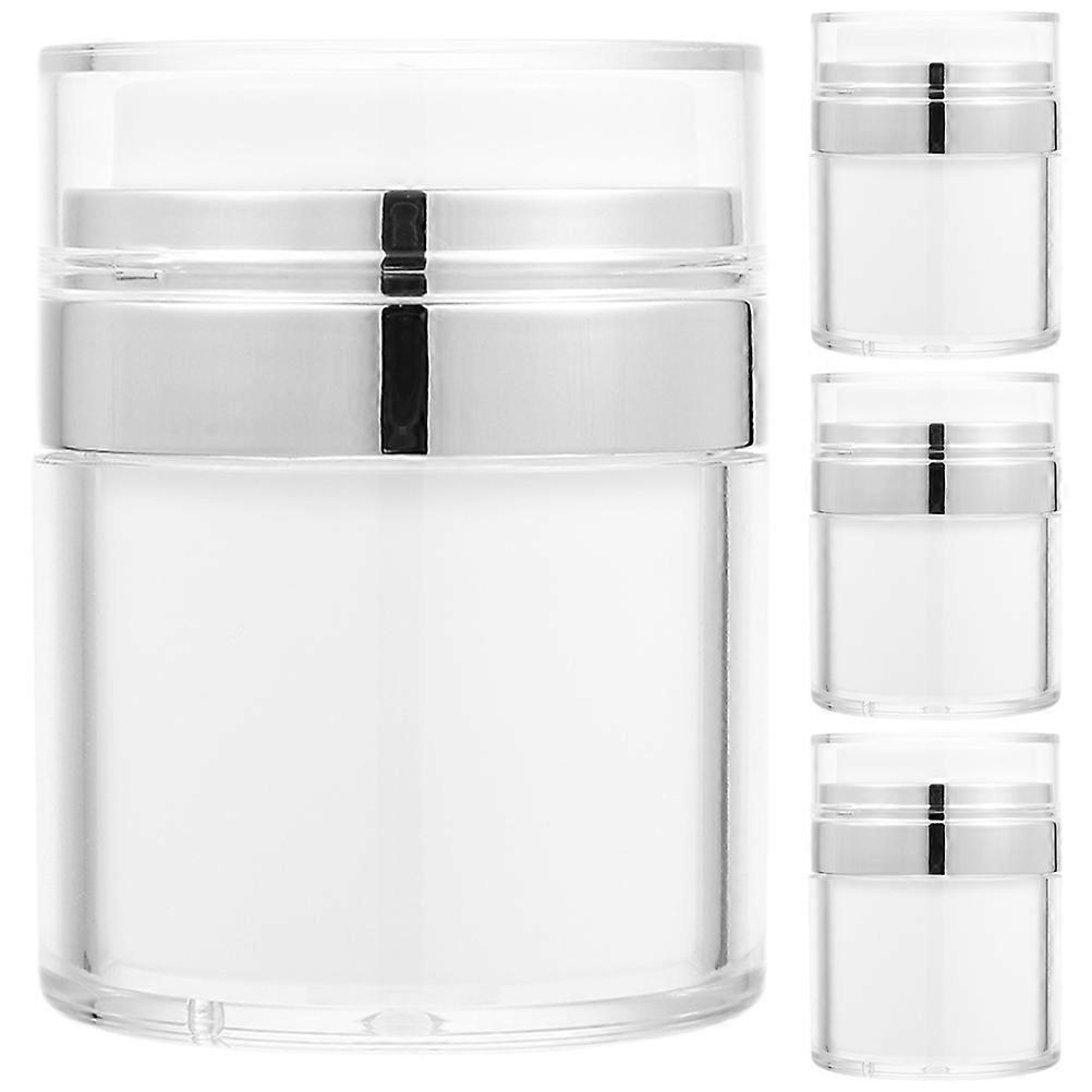 4pcs  Airless Pump Jars Empty Makeup Cosmetics Jar Containers with Press Pump