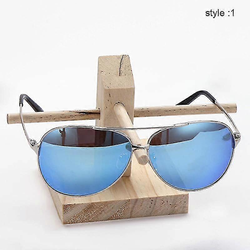 1 stk. træ solbrille display hylde træ holdbar briller display stand holder