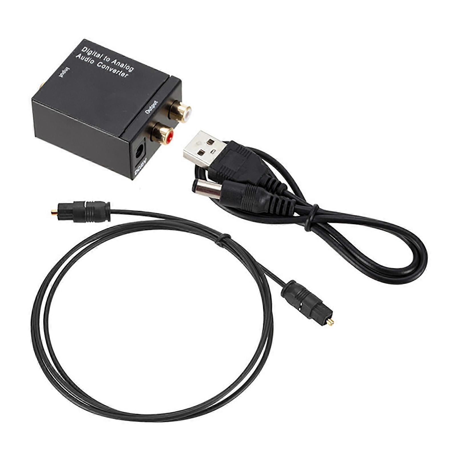 Convertidor óptico de audio digital SPDIF a RCA Convertidor de audio de forma compacta de 2 canales