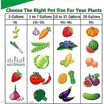 4 Pack 10 Gallon Aardappel Kweekzakken, Plant Kweekzakken Plantenbak Ademende Niet Geweven Stof Kweekzakken Voor Het Kweken Van Aardappelen Tuingroente