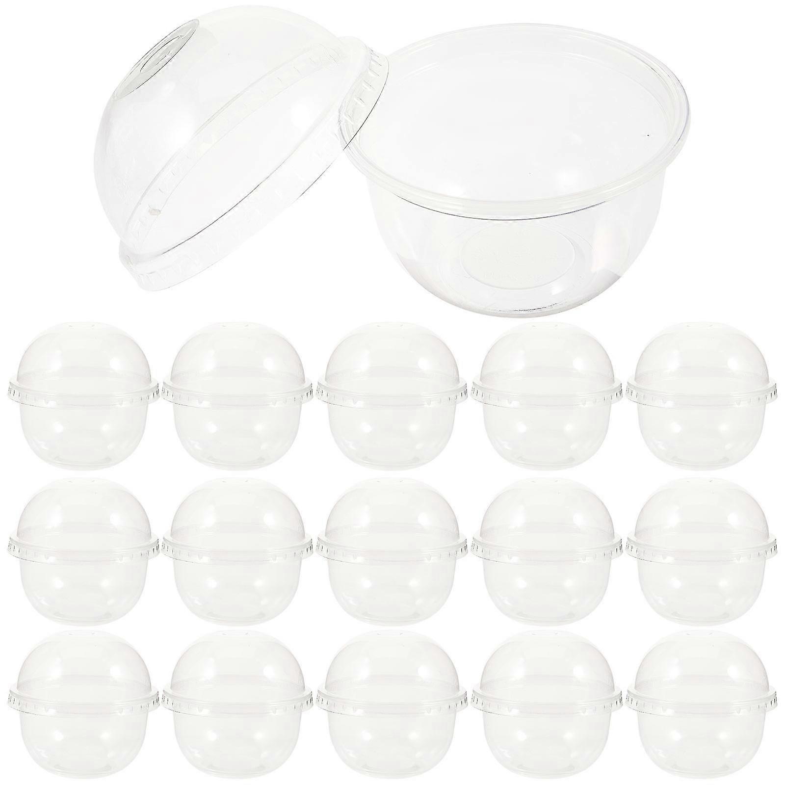 25pcs Multi-function Dessert Cups Round Shaped Mousse Cups Transparent Tiramisu Cups(250ml)