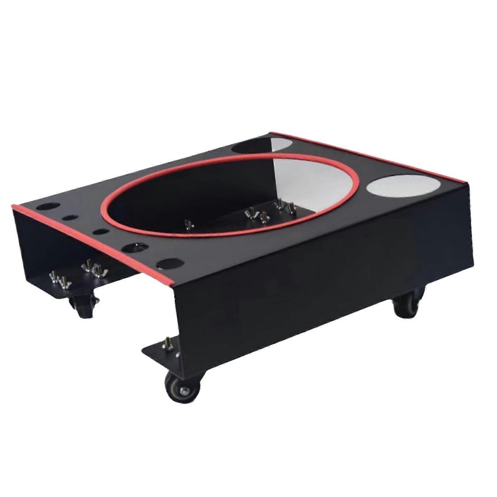 Rolling Bucket Dolly with 4 Wheels for Building Workers, Cleaners Black