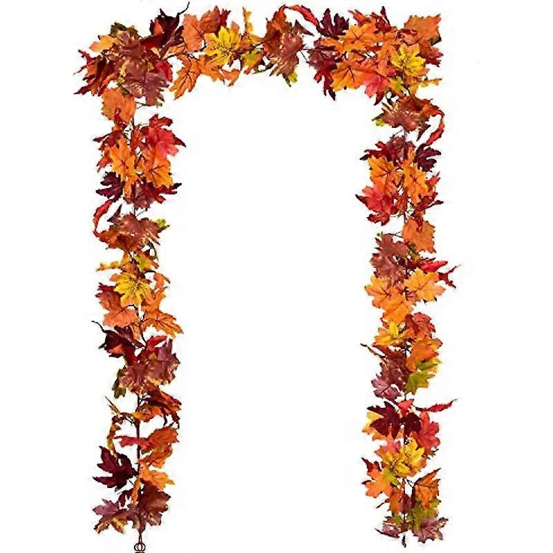 Nnetm Autumn Maple Leaf Hanging Vine Garland Awo39495