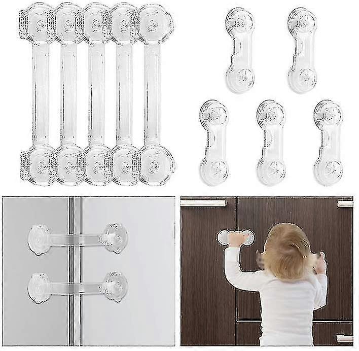 10 Pack Child Safety Locks - Clear