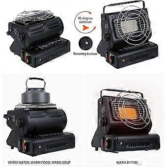 Calefactor Portátil De Gas 2 En 1 + Cocina Camping 1.3KW - Butano/GLP, Piezo Encendido | Ideal Exterior