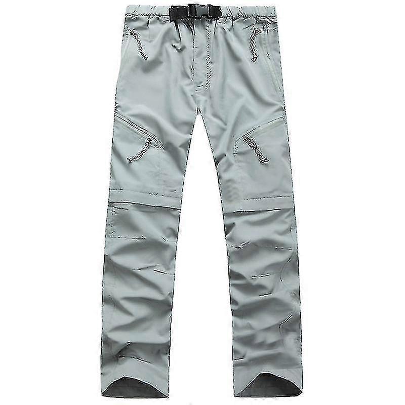 Men Cargo Combat Detachable Long Pants Elastic Waist Tactical Trousers