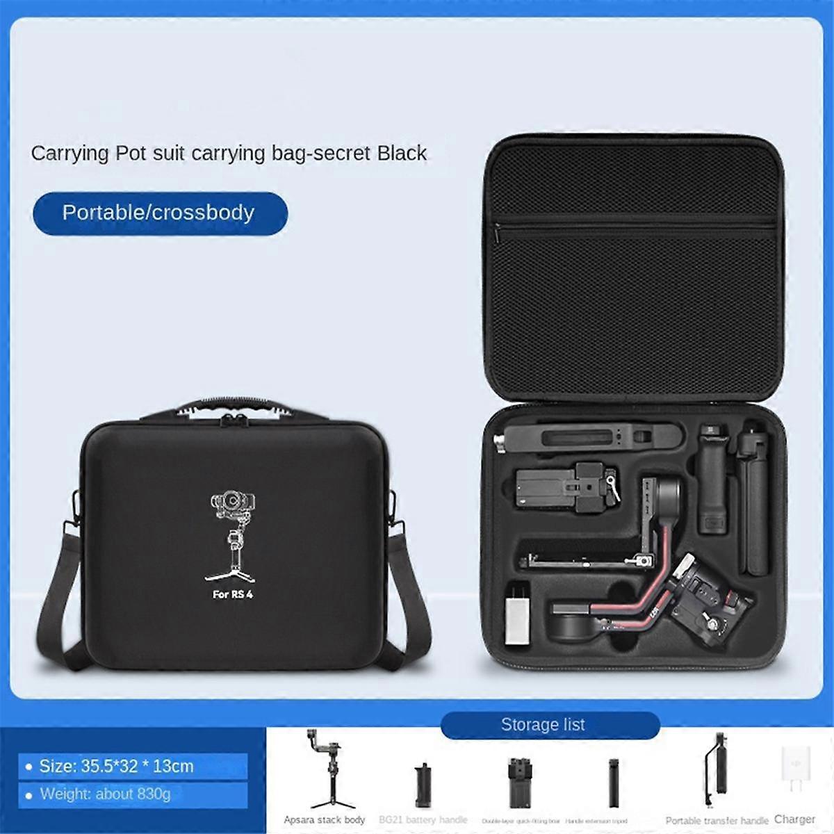 Anti-Pressure Storage Box Hardshell Carrying Case Suitcase for 4 Gimbal Stabilizer Grey