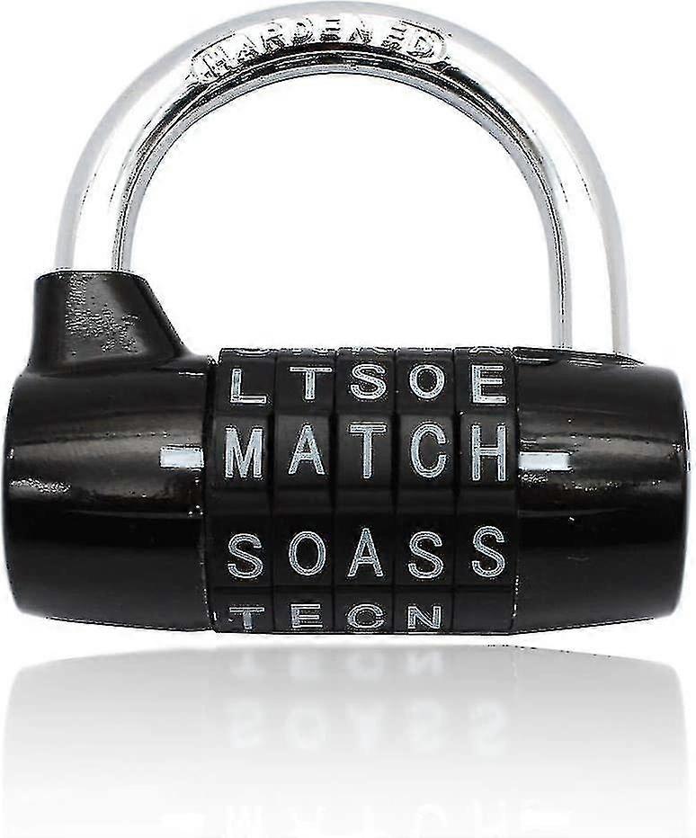 Combination Padlock, Code Padlock Combination Padlock Waterproof And Rustproof Lock(5 Letter Padlock