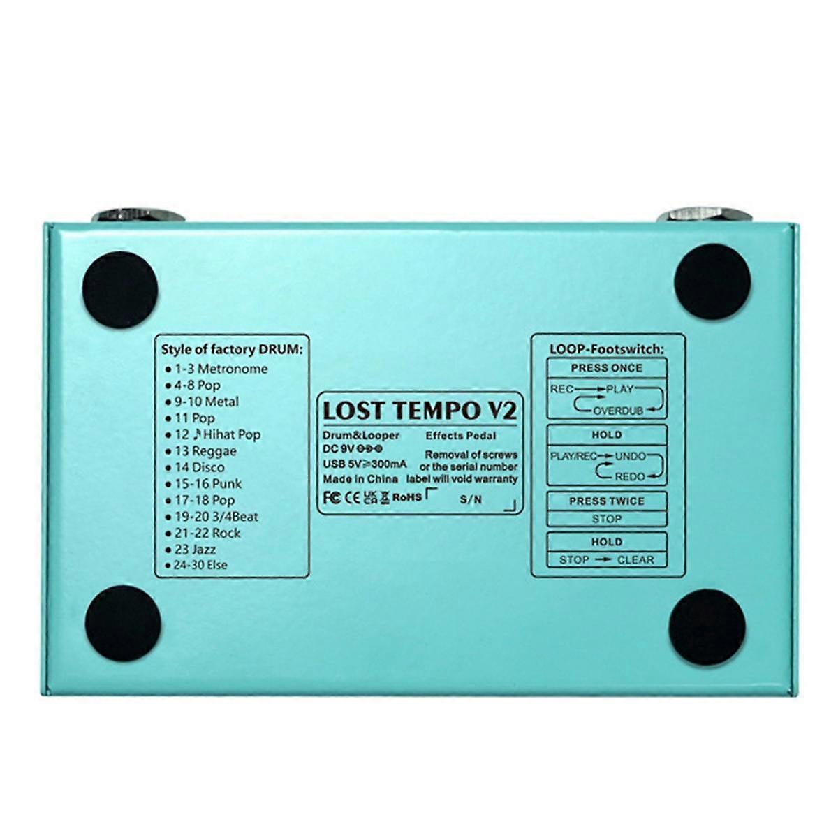 Guitar Effect Pedal Drum Looper Mini 2-In-1 Machine LOST TEMPO Effector Double Foot Switch Looper