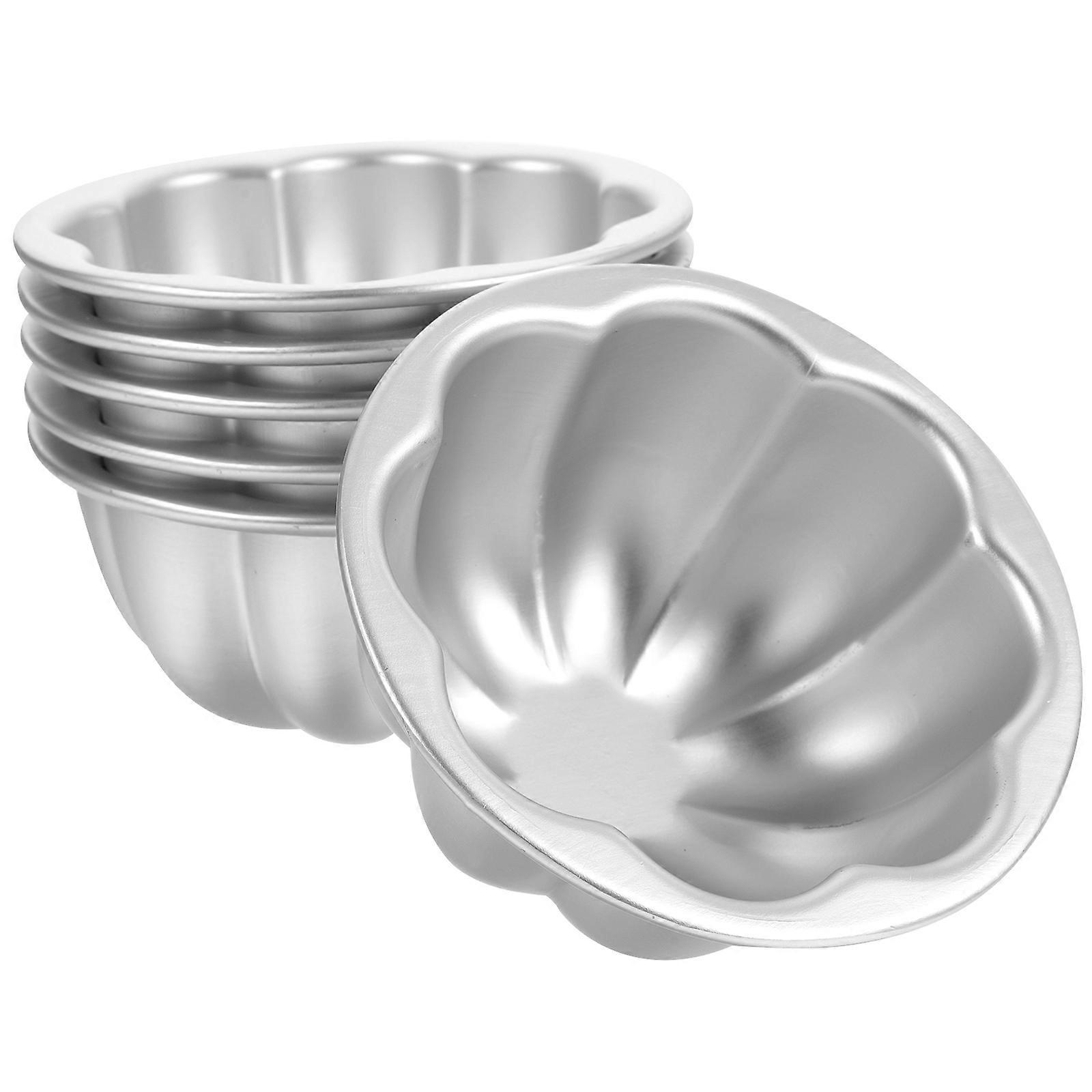 6Pcs Non-stick Pudding Cups Multi-function Baking Molds Muffin Cups Cake Baking Molds