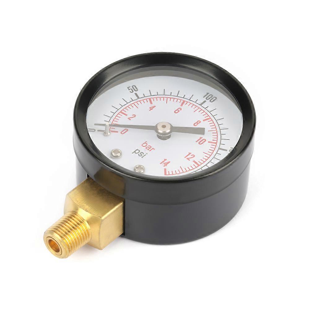 0-200psi 0-14bar tryckmätare Manometer för vatten, luft, olja, instrumentratt, basingång NPT 1/8"