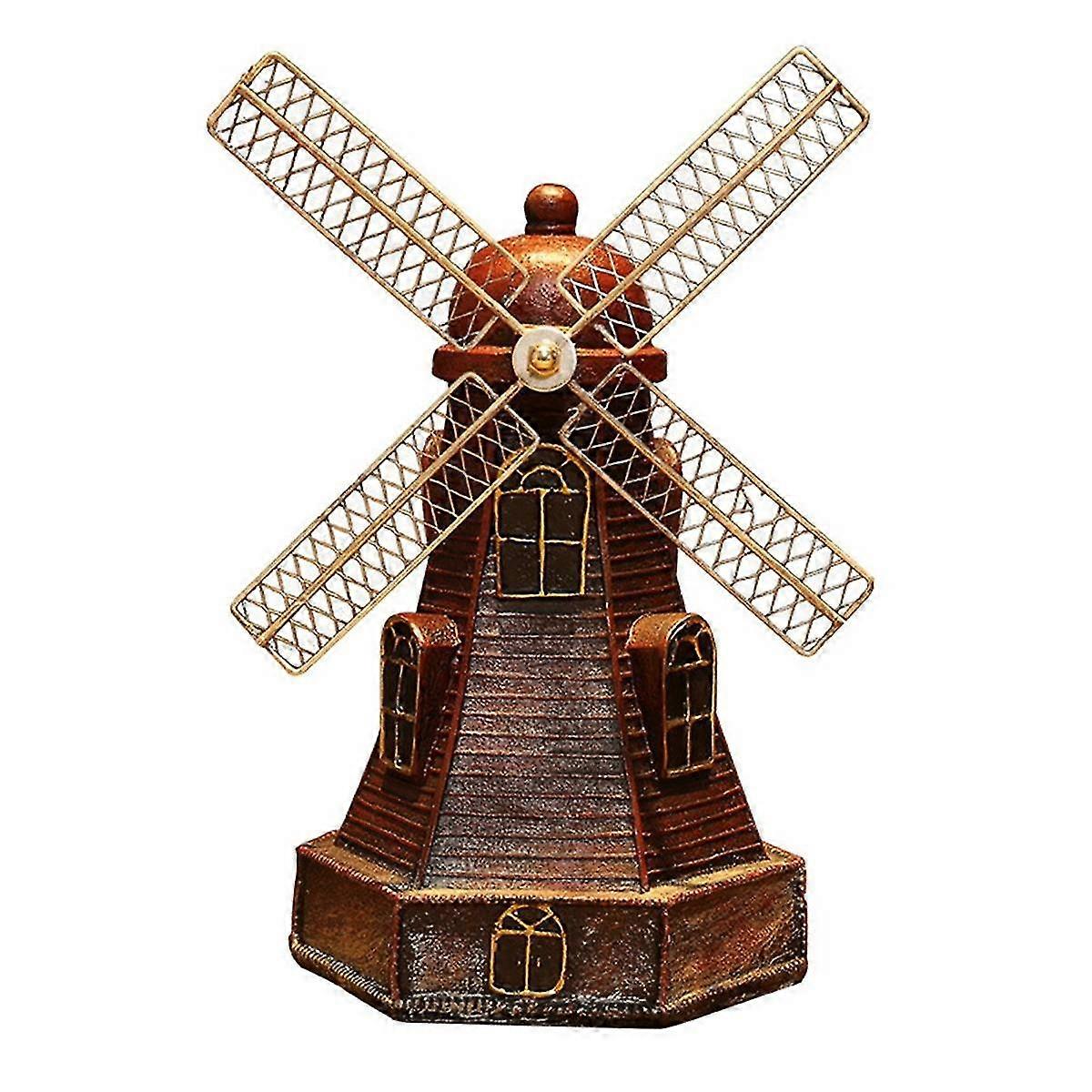 Money Box Resin Piggy Bank Retro SavingBox Retro Saving Pot Windmill Crafts Netherlands Resin Craft