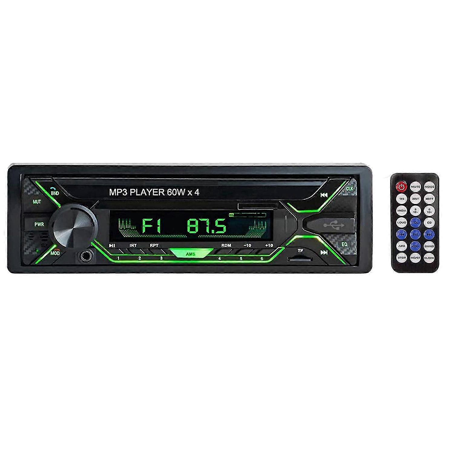 Car Stereo With Bluetooth, Single Din Radio Fm Media Player Usb/tf/sd/aux Audio Receiver, Hands Free Happy H