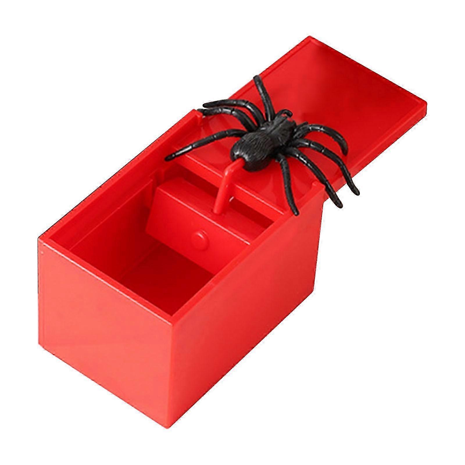 Prank Spider Scare Box Hidden In Case Trick Play Joke Scarebox Gag Toy