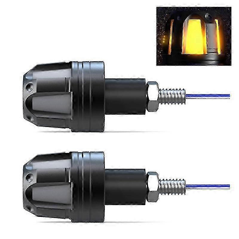12v Dönüş Sinyalleri Motosiklet Led Gidon Bar Uç Flaşör Köşe Işığı Yanıp Sönen Scootor E-bike Kolu Bar 2 adet Için Uygun