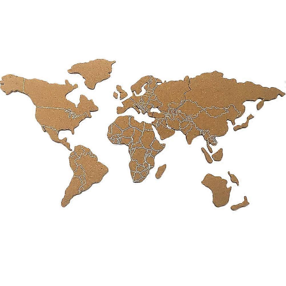 1 Set Carte du monde Cork Board Auto-adhésif Cork Pin Board Cork Message Board