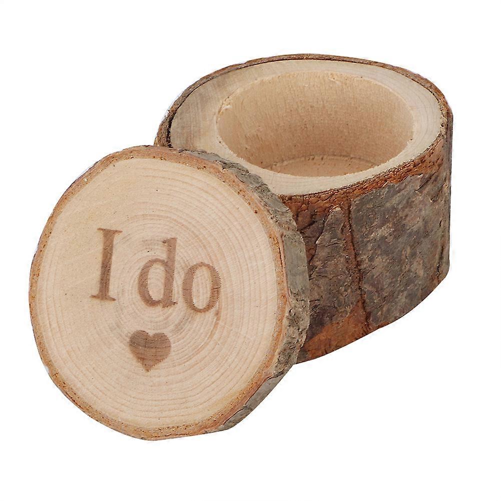 Wedding Ring Box Container Handmade Unique Ring Jewelry Holder Storage Case 02#