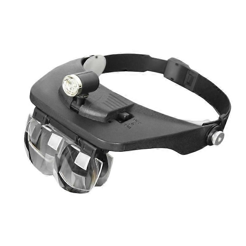 81001-C Headband Magnifier Repairable Head-Mounted HD Magnifier with LED Light with 1.2X 1.8X 2.5X