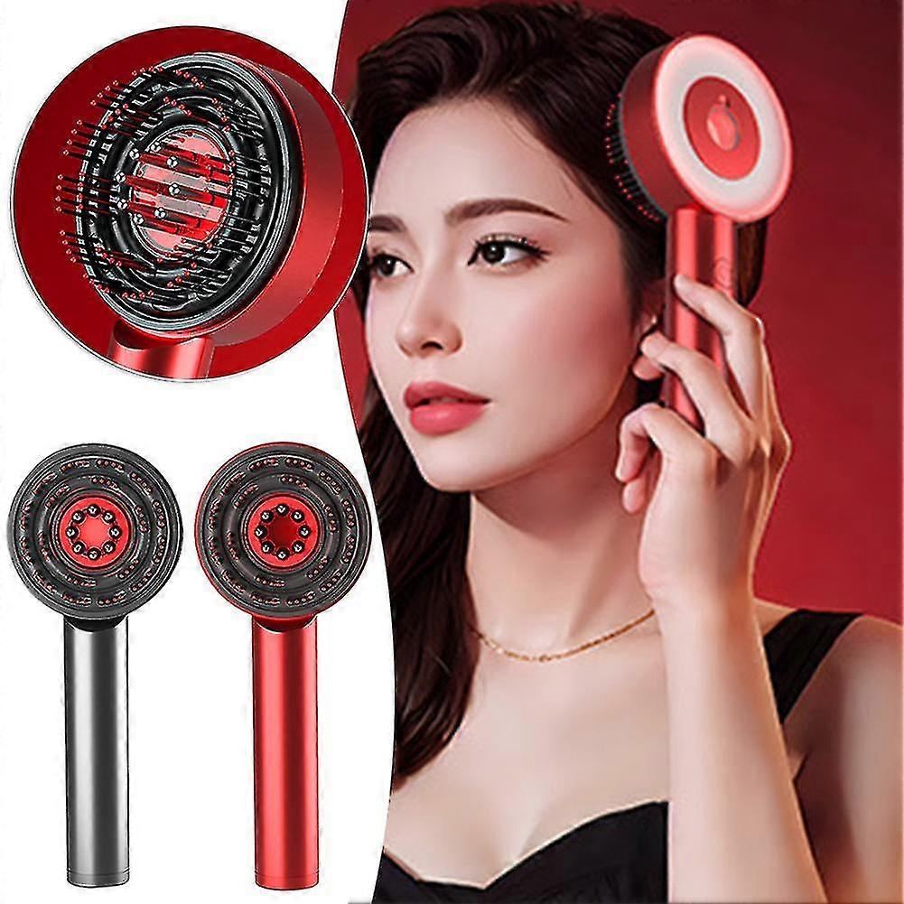 Red Light Therapy Brush Multipurpose Scalp Massaging Brush with Red Light Oil Applicator-Good