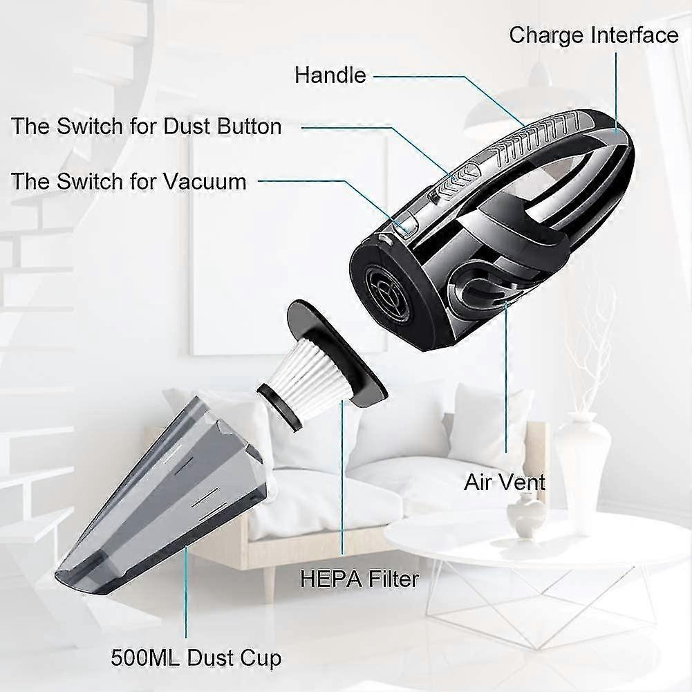 Handheld Car Vacuum, 120w Recharable