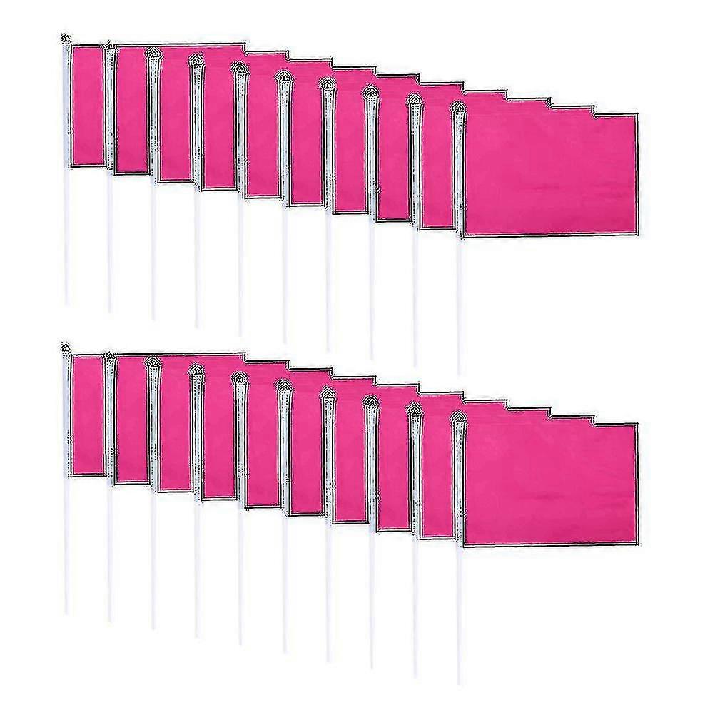 100pcs Handheld Square Solid Mini Flags Tw