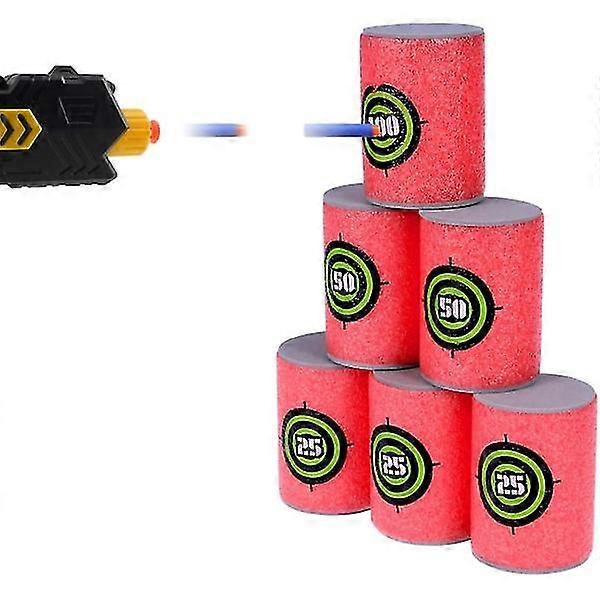 12 Soft Foam Target Cans For Nerf Gun Games