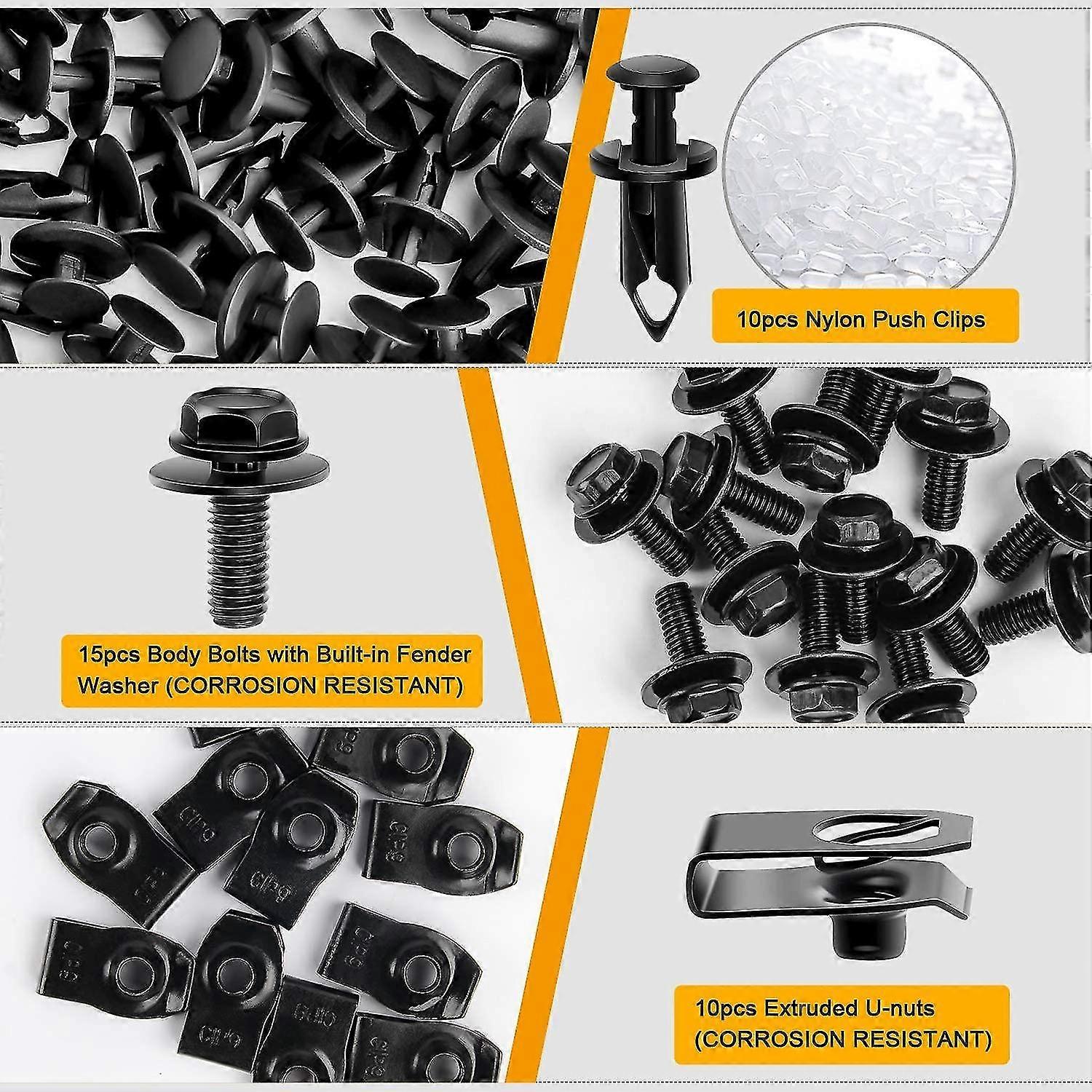 Grc-70 35pcs Engine Under Cover Splash Shield Guard Body Bolts Bumper ...