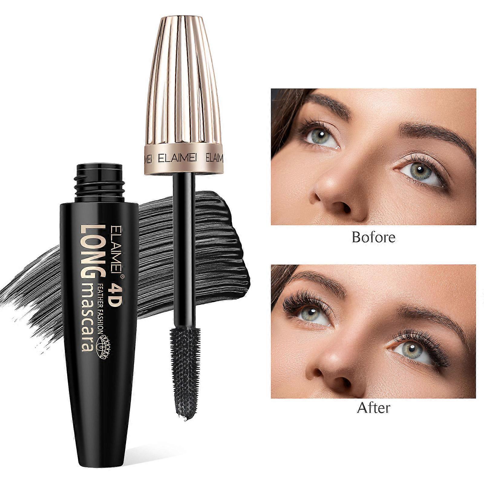 4D Silk Mascara,, Eyelash Extension Black Long, Thick Lashes