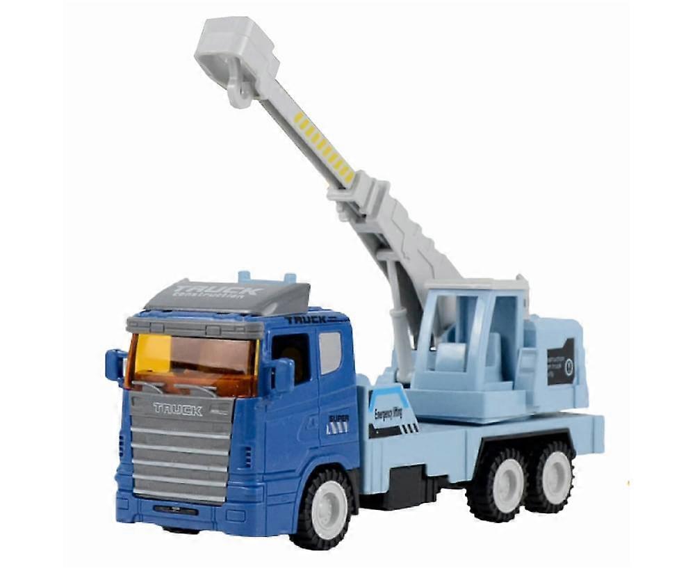 Sanitation Vehicles Inertia Toy Push to Slide Hand-on Ability Fadeless Pull Back Rescue Vehicles Engineering Vehicles Inertia Toy for Kids - Blue