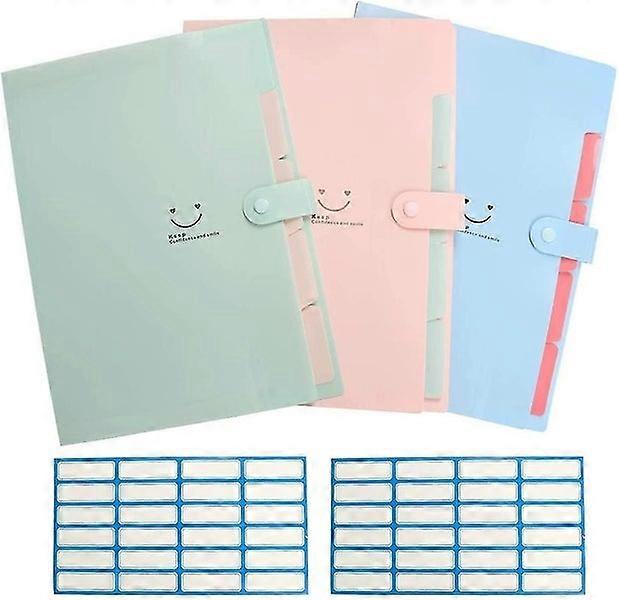 3-Pack Expanding File Folders Accordion Document Organizer