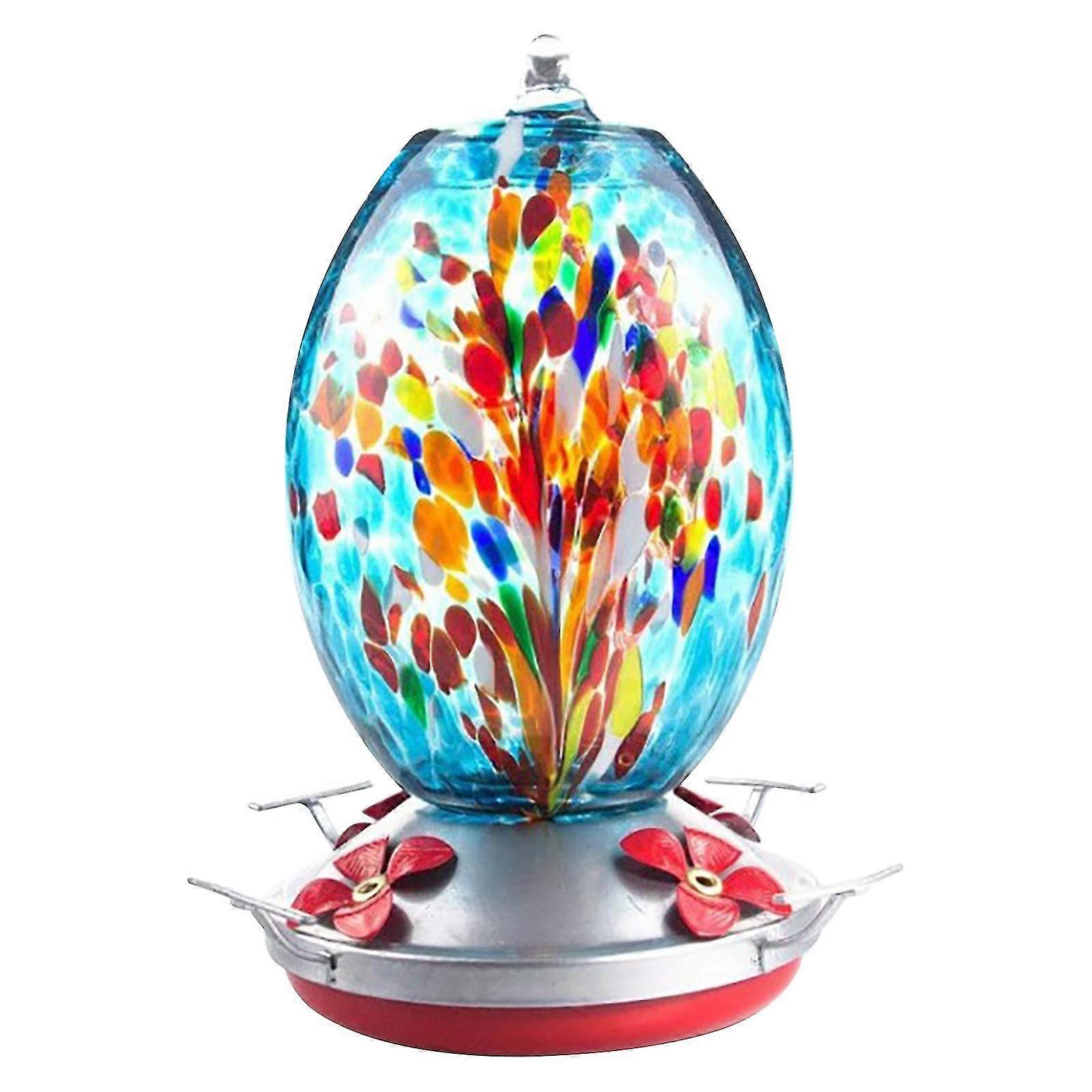 Hummingbird Feeder Main Blown Glass Hummingbird Feeder
