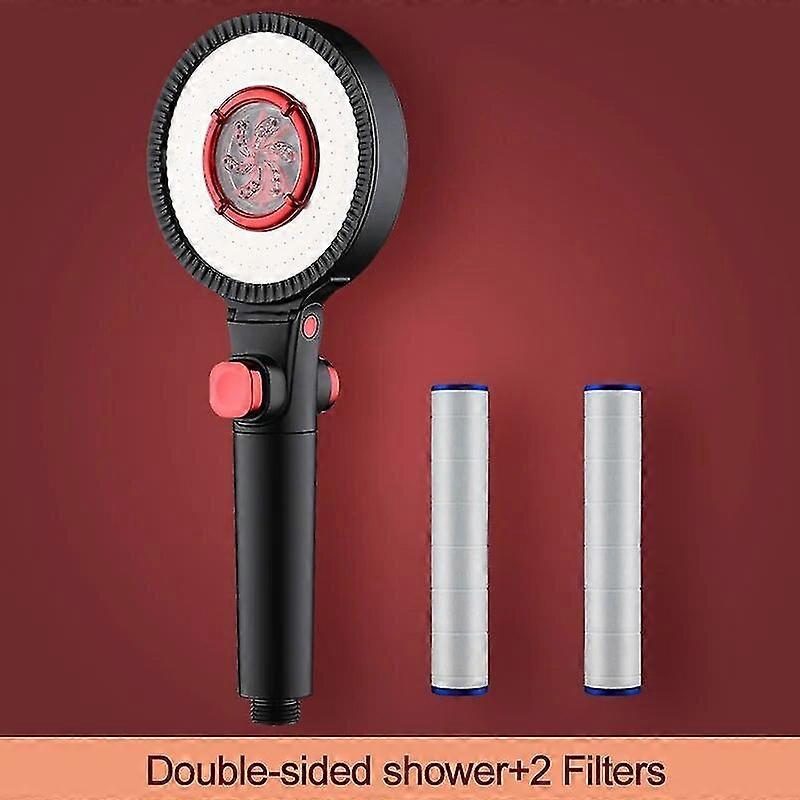 Exquisiter Zhangji Doppelseitiger Propeller-Duschkopf 3 Jettings Wassersparende Filtration Regenfall Einstellbarer Düsensprüher Badezimmer