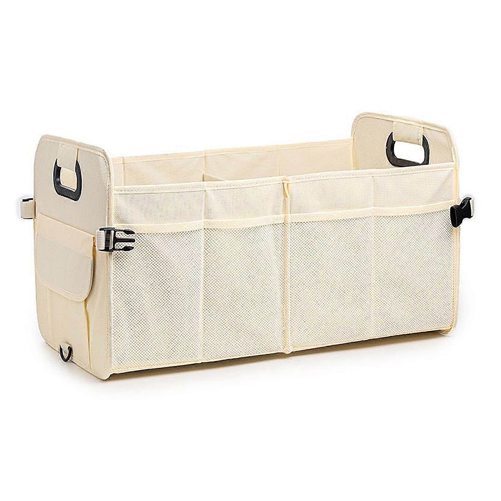 Car Trunk Organizer Storage Bag with Handle Large Capacity Easy Access Waterproof Foldable Design Multi Compartment Storage Container